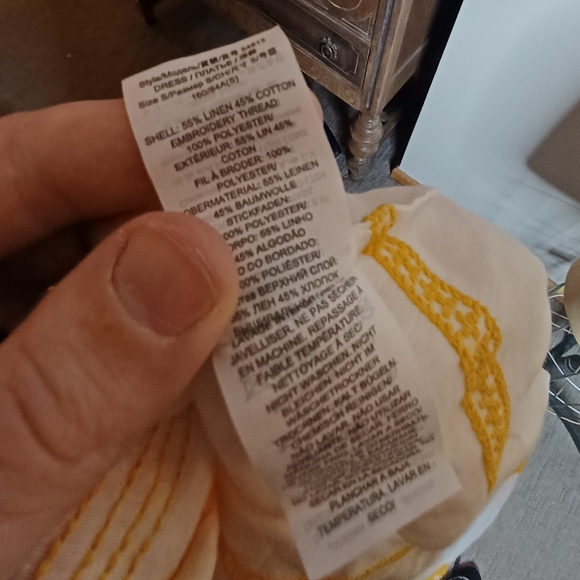 🆕️Tory Burch "Embroidered Ruffle Sleeveless dress" Linen mini - Picture 13 of 14